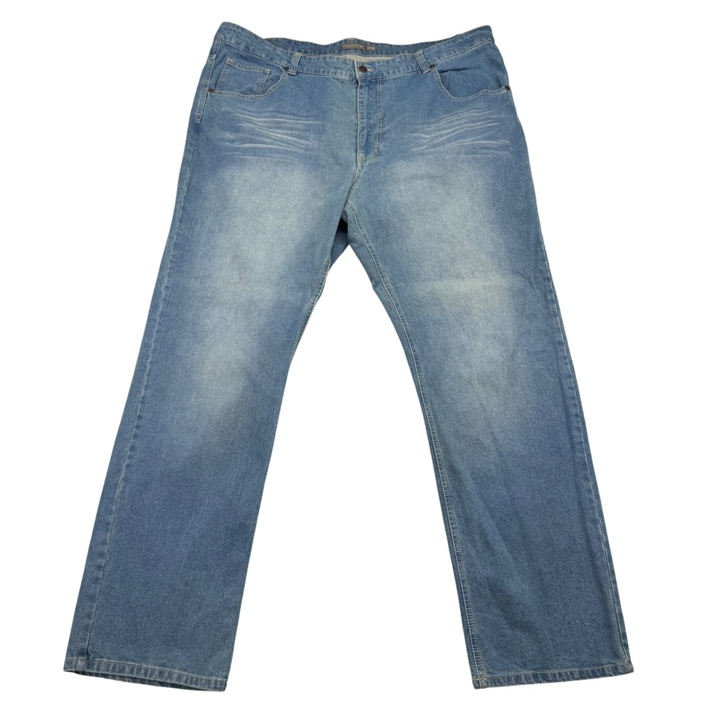 Southern Marsh Ellum Jeans Mens 40x32 Blue Straight Leg Whiskered Denim